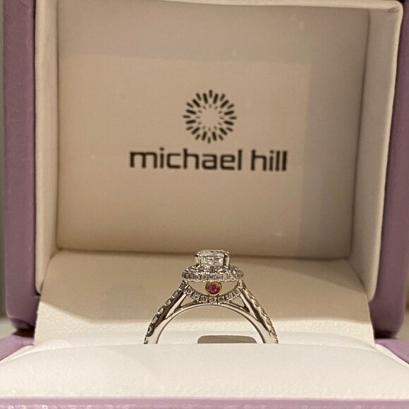 Michael Hill Cushion Cut Diamond Engagement Ring - Picture 6 of 11